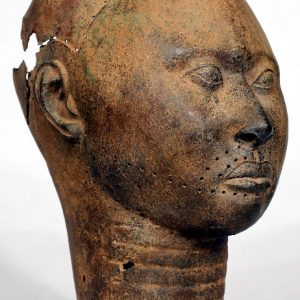 Yoruba-Art-Rustic-Brass-Head